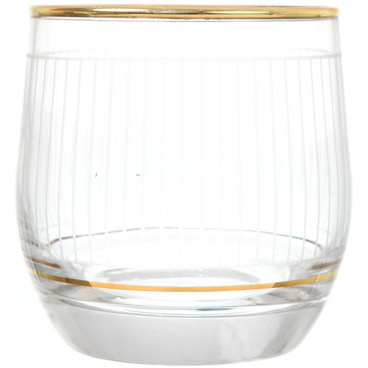 Pasabahce - Highball & Tumbler Glass Set 12 Pieces - Gold - 290ml & 250ml
