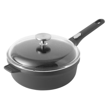 BergHOFF - Gem Grey Covered Sauté Pan with Detachable Handle 24cm - Cast Aluminum