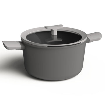 BergHOFF - Leo Grey Stockpot with Cover 24cm - Drawn Aluminum