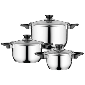BergHOFF - Cookware Set 6 Pieces with Stay Cool Handles - Stainless Steel