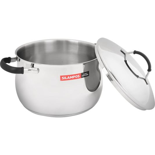 Silampos - Stainless Steel Pot with Cover & Silicone Handles 28cm - 6.7 Lit - 440001649