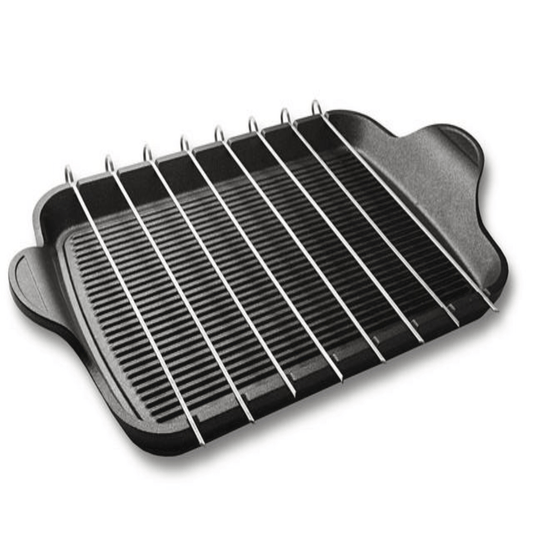 Risoli - Brochette Grill with Sticks - 47 x 26 cm - Black