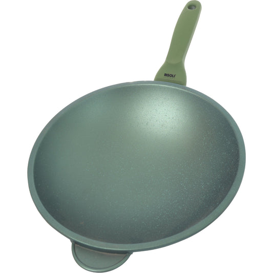 Risoli - Dr. Green Wok - Green - Die Cast Aluminum - 30cm
