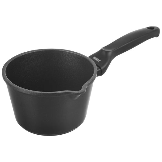 Risoli Black Plus Sauce Pot with Glass Lid 16 cm - Black