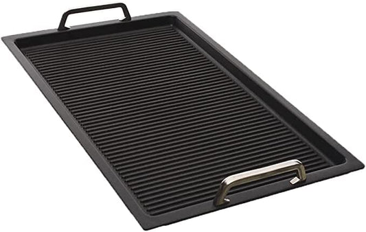 AMT - Rectangular Grill With Handles - Cast Aluminum - 53x33cm - Black