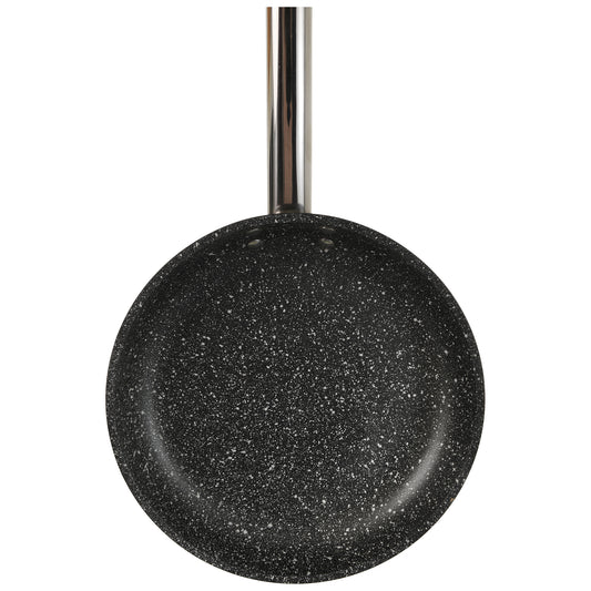 Risoli - Frypan with Stainless Steel Handle - Black - Die Cast Aluminum - 24cm