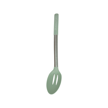 CasaSunco - Silicone Kitchen Skimmer Spoon - Green - 35x8cm