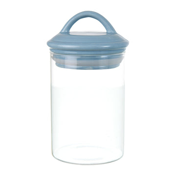 O'lala - Glass Jar with Silicone Cover - Blue - 10x14cm - 520008053