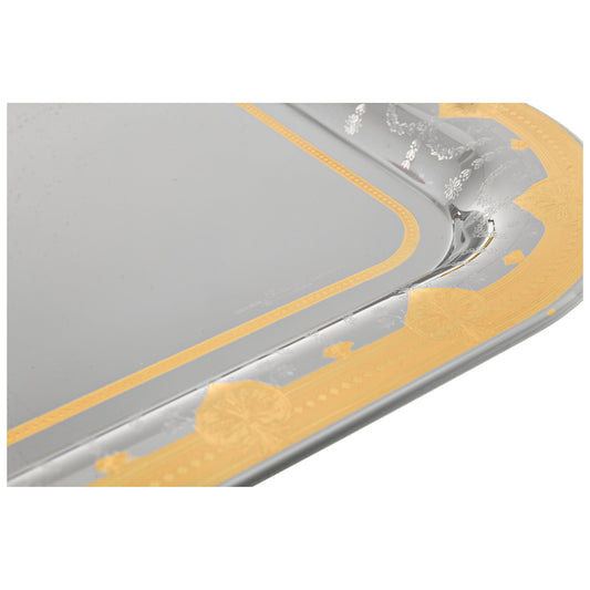 Elegant Gioiel - Rectangular Tray with Handles - Gold - Stainless Steel 18/10 - 55cm