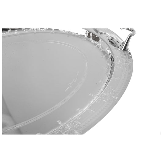 Elegant Gioiel - Oval Tray with Handles - Stainless Steel 18/10 - 48cm