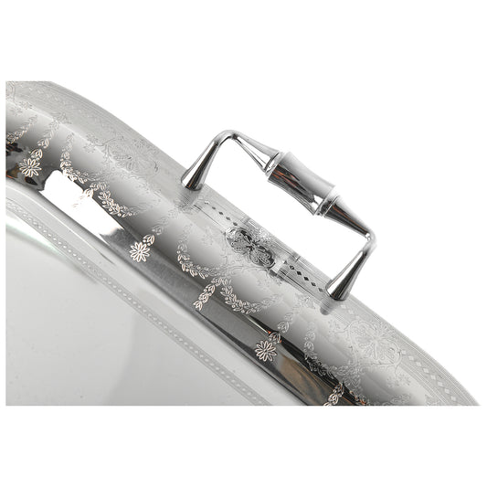 Elegant Gioiel - Rectangular Tray with Handles - Stainless Steel 18/10 - 55cm