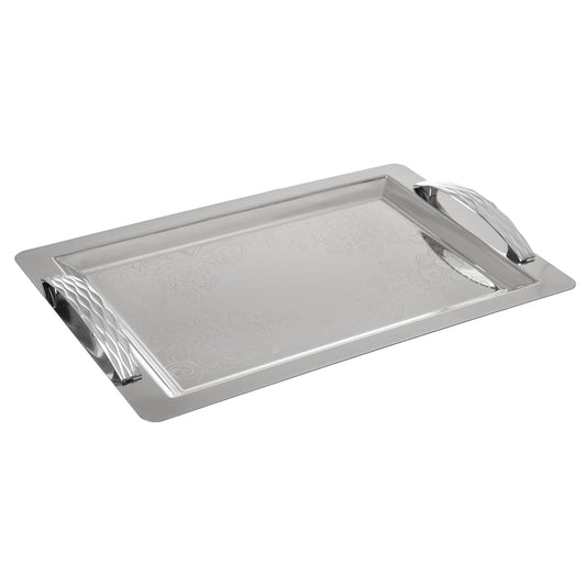 Goldon - Rectangular Tray Set with Handles 2 Pieces - Stainless Steel 18/10 - 80001535