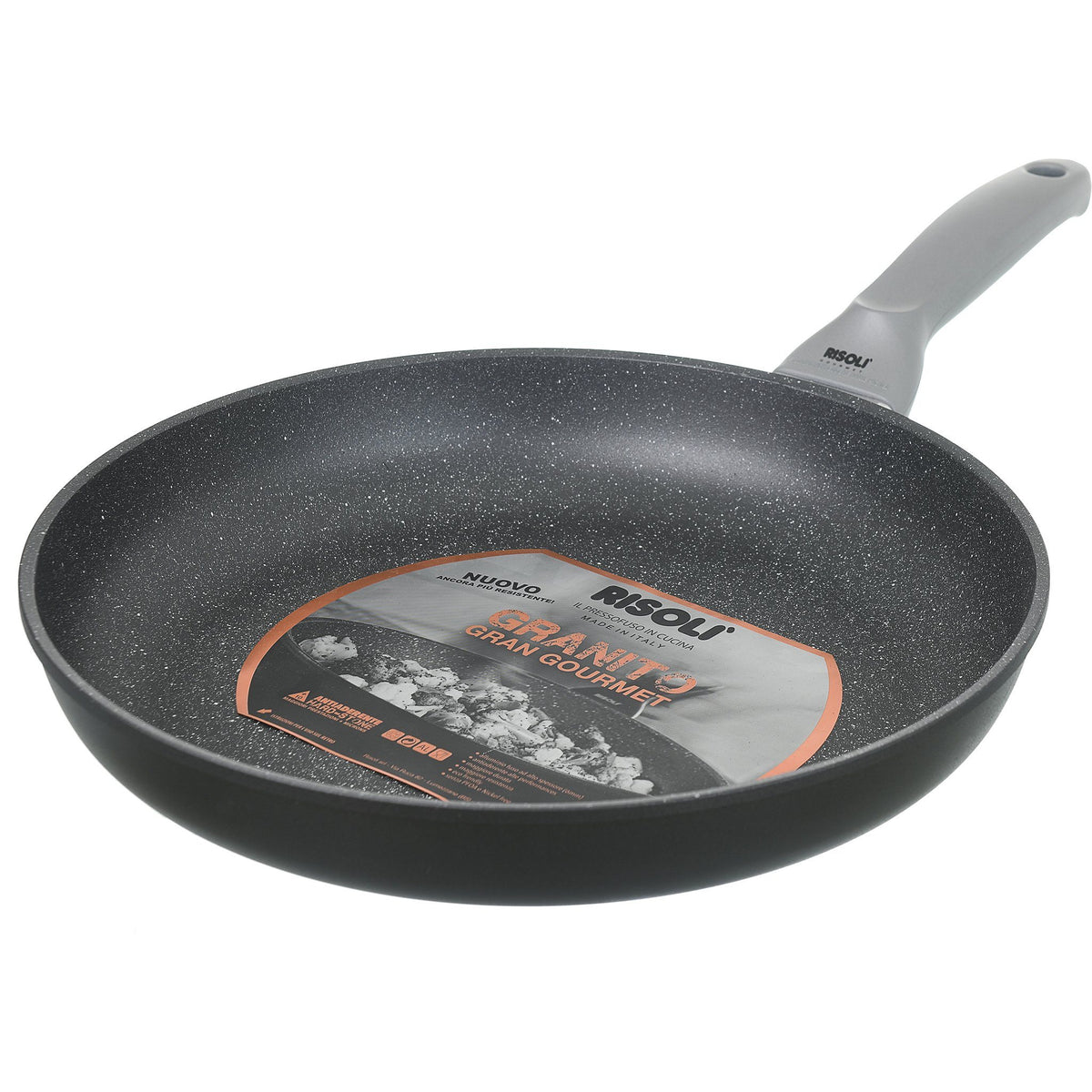 Risoli Granito Frypan with Silver BK Handle Black Die Cast Alumi