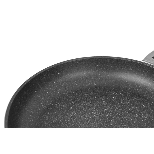 Risoli - Granito Frypan with Silver BK Handle - Black - Die Cast Aluminum - 32cm