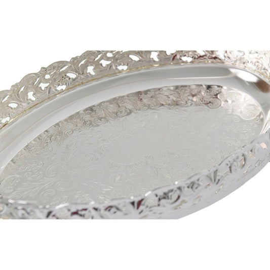 Queen Anne - Oval Tray with Swing Handle & Legs - Silver Plated Metal - 23x14.5cm