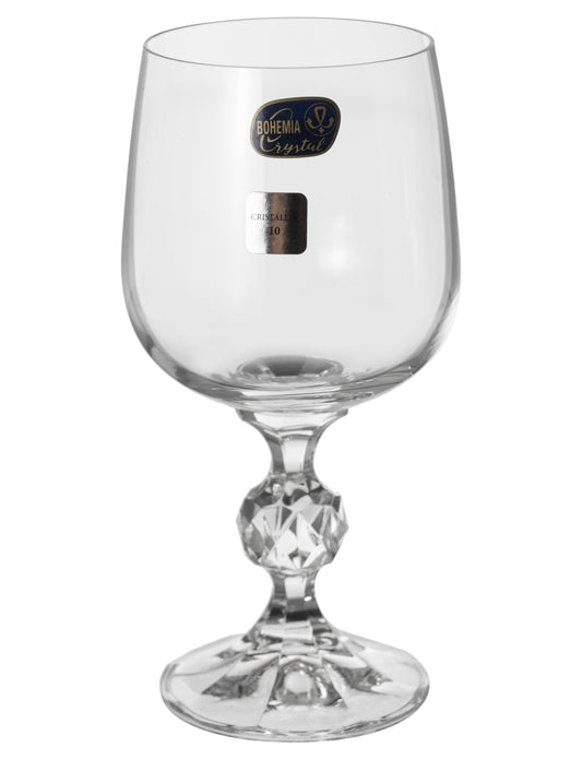 Bohemia Crystal - Goblet Glass Set 6 Pieces - 230ml - Crystal