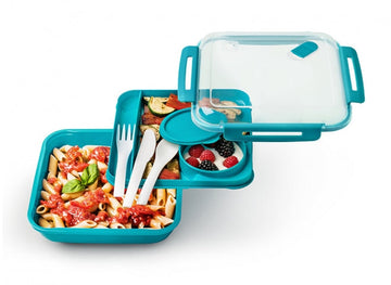 Rotho - Memory B3 Lunch Box - Blue - Plastic - 1.1 Lit - 52000302