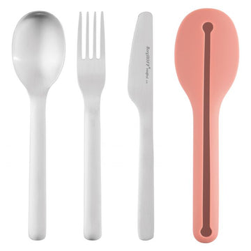 BergHOFF - Leo - Travel Flatware Set - Pink - 3 Pieces