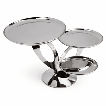 Royal Alfredo - Three Round Footed Serving Plates