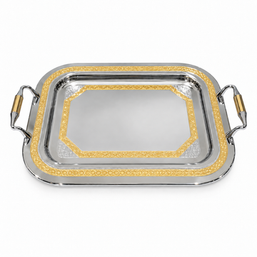 Elegant Gioel - Tray Set 3 Pcs - Stainless Steel - Gold