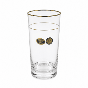 Bohemia Crystal - Highball Glass Set 6 Pcs - Gold Rim - 300ml
