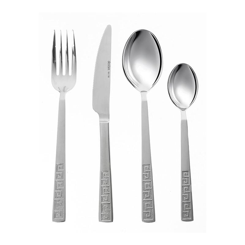 Destan - Daily use Cutlery Set 24 Pieces - Stainless Steel - Silver - 1000024