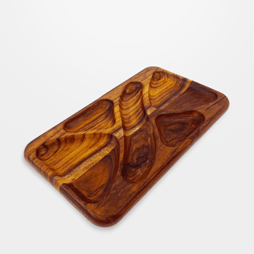 Senzo - Wooden Hors D'oeuvre 5 Divisions - Wood - 17x29cm