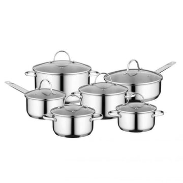 BergHOFF - Essentials - Comfort cookware set -12 Pieces - Silver