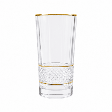 RCR - Brillante Highball Glass Set 6 Pcs - 260 ml - Gold