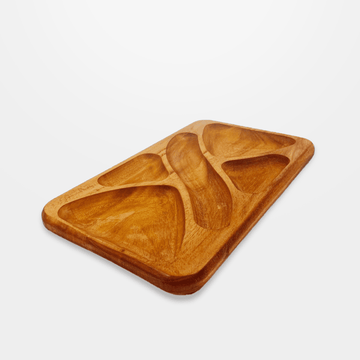 Senzo - Wooden Hors D'oeuvre 5 Divisions - Wood - 17x29cm