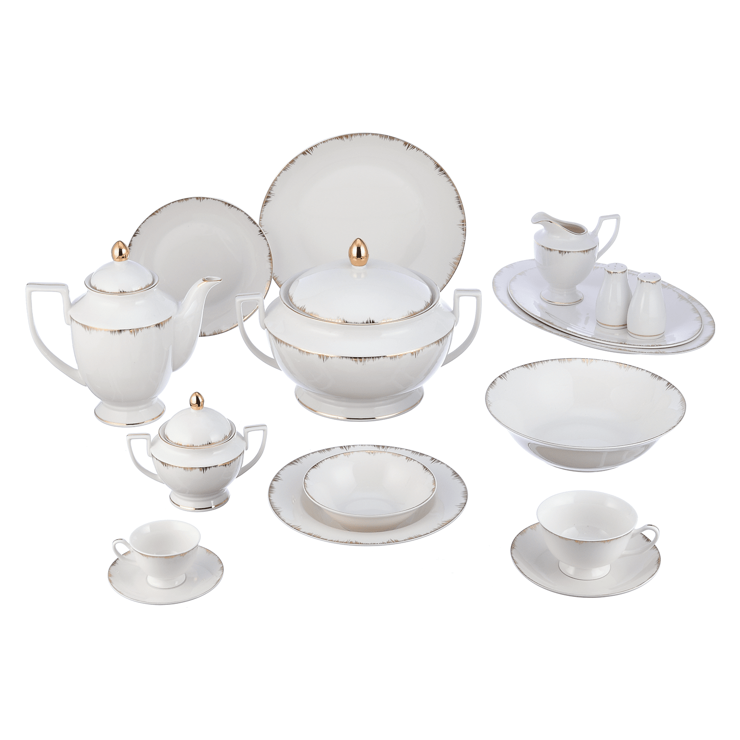 La Maya - Dinner Set 60 Pieces - Gold - Porcelain