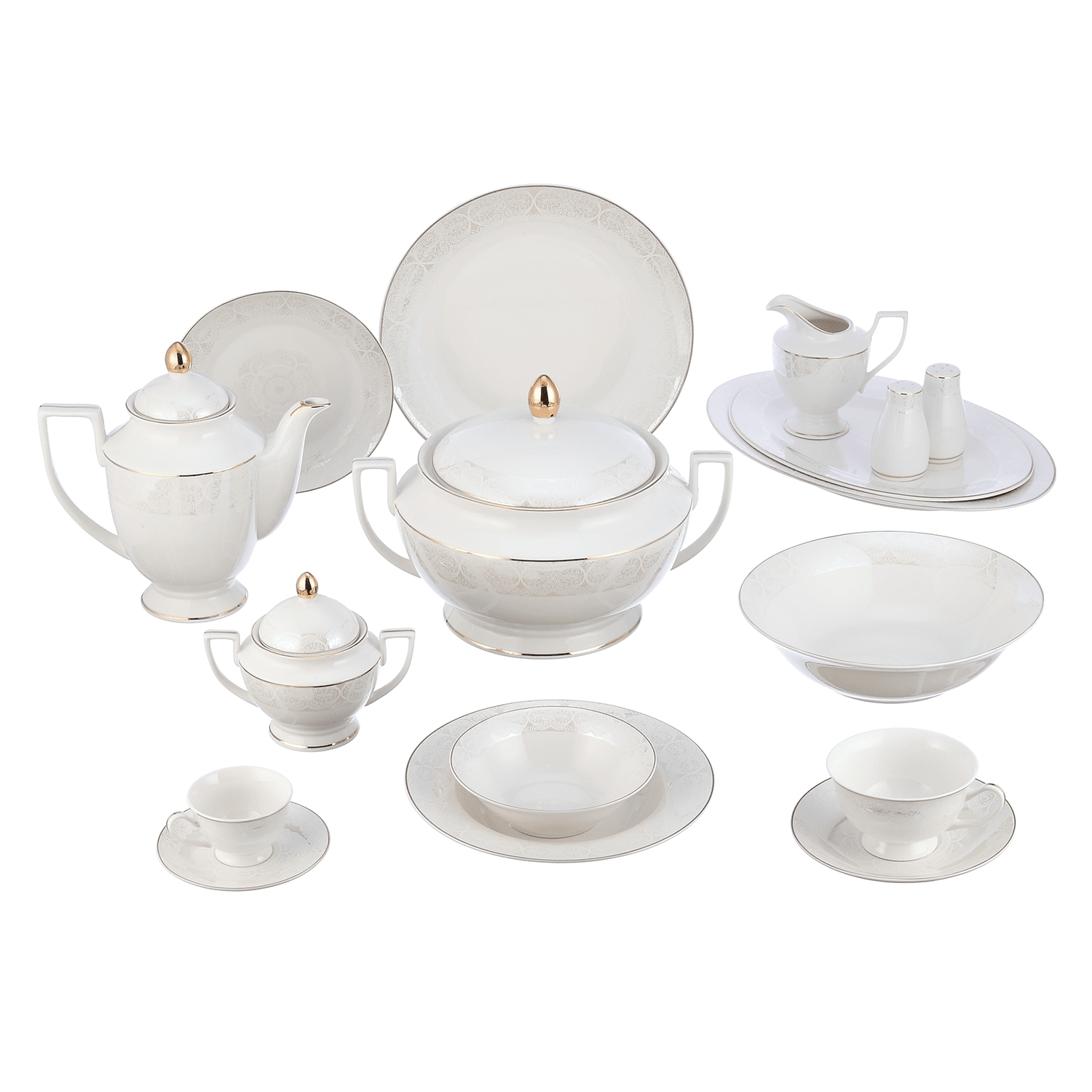 La Maya - Dinner Set 60 Pieces - Gold - Porcelain