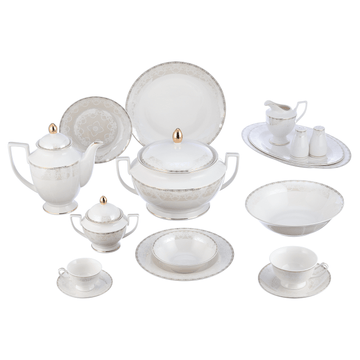 La Maya - Dinner Set 60 Pieces - Beige & Gold - Porcelain