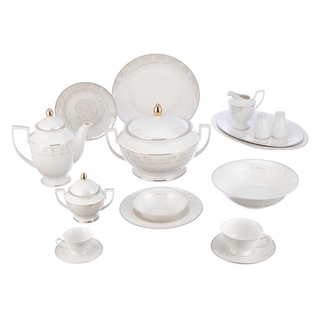 La Maya - Dinner Set 60 Pieces - Beige & Gold - Porcelain