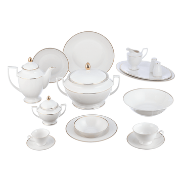 La Maya - Dinner Set 60 Pieces - Gold - Porcelain