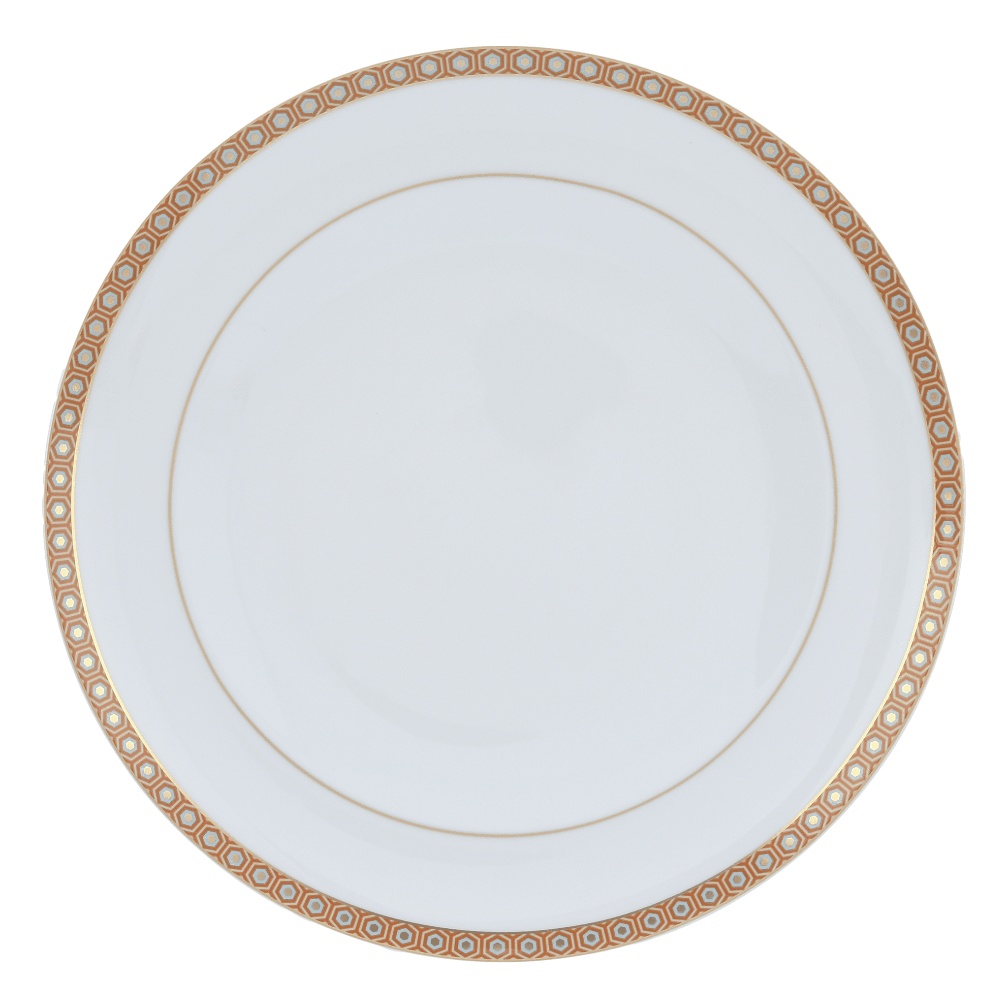 Falkenporzellan - Dinner Set 112 Pieces - Orange & Gold & Blue - Porcelain - 13000115