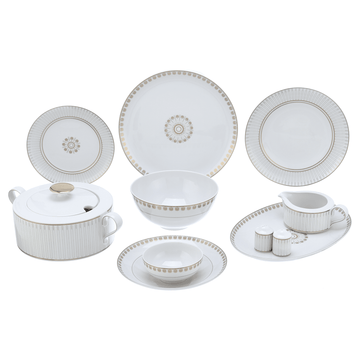 Falkenporzellan - Dinner Set 59 Pieces - Gold - Porcelain - 13000120