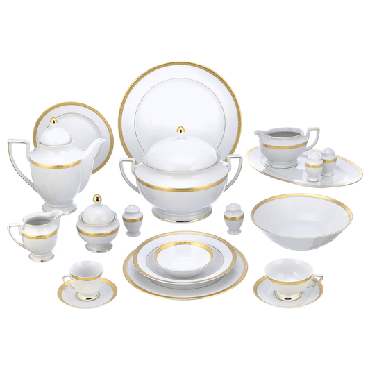 Falkenporzellan - Dinner Set 112 Pieces - Gold - Porcelain