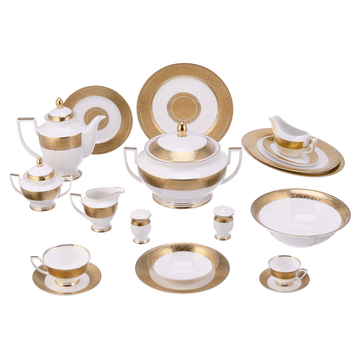 Paragon - Dinner Set 62 Pieces - Gold - Bone China