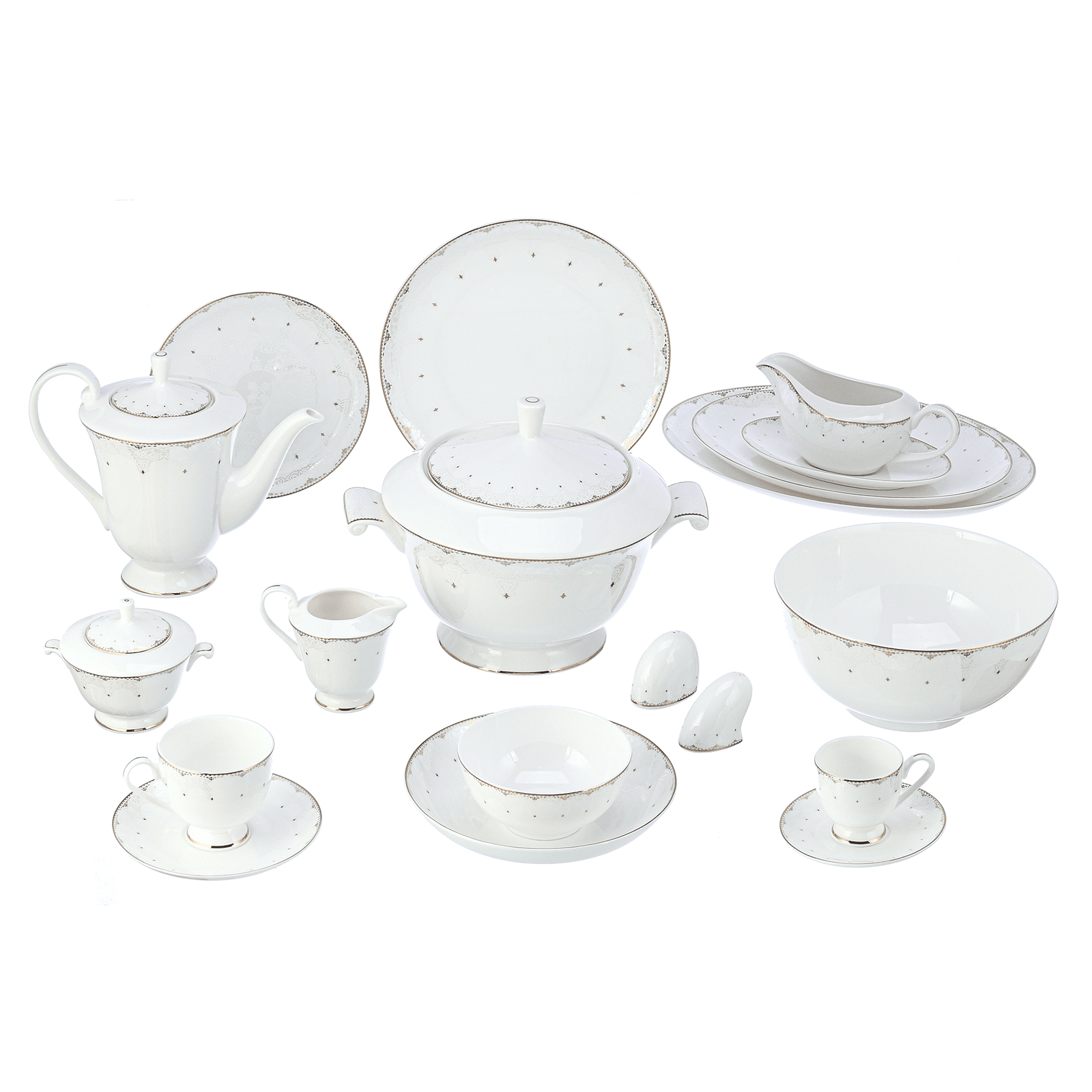 Paragon - Dinner Set 62 Pieces - Gold - Bone China