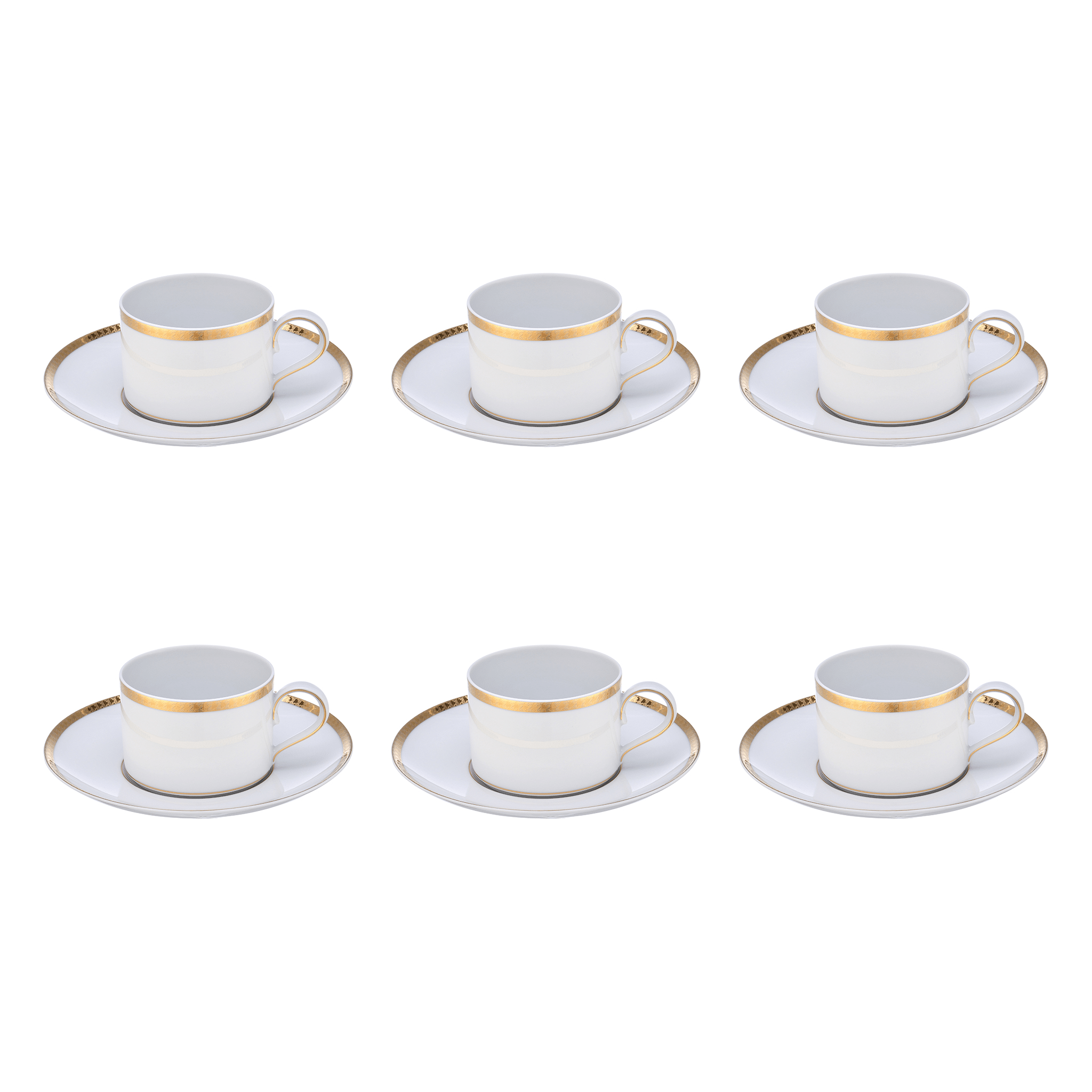 Falkenporzellan - Tea Set 6 Pieces - Gold - Porcelain - 1500035
