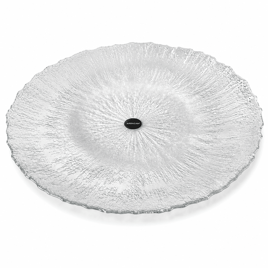 ArdaCam - Felice Round Serving Plate - 41 cm - Clear - Glass
