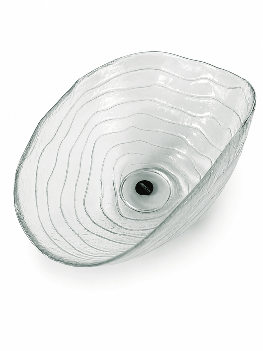 ArdaCam - Caroxs Oval Bowl  - 36x20cm - Clear - Glass
