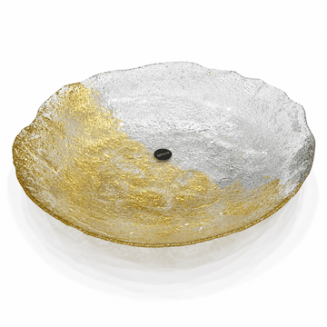 ArdaCam - Moon Plate - 43 cm - Gold & Silver - Glass