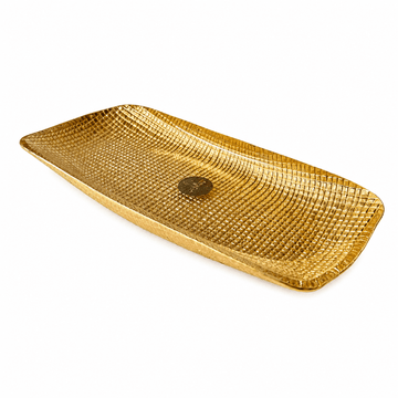 ArdaCam - Glow Rectangular Plate - 30x12.5cm - Gold - Glass