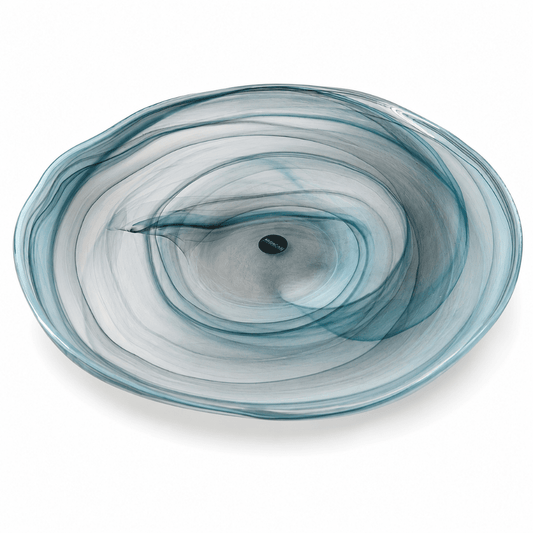 ArdaCam - Amorf Round Platter - 40.8cm - Petrol Green - Glass