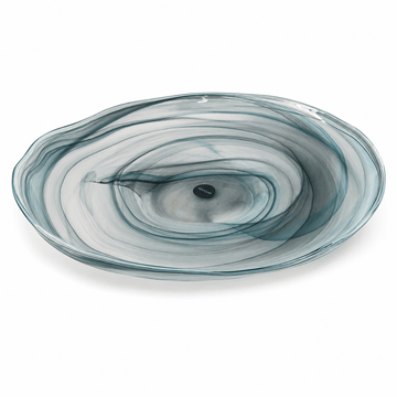 ArdaCam - Amorf Round Platter - 40.8cm - Petrol Green - Glass
