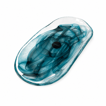 ArdaCam - Atlas Oval Plate - 27.5x14.5cm - Blue - Glass