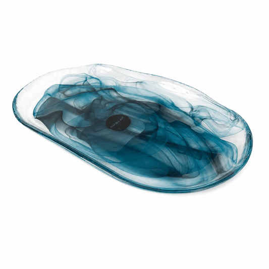 ArdaCam - Atlas Oval Plate - 27.5x14.5cm - Blue - Glass