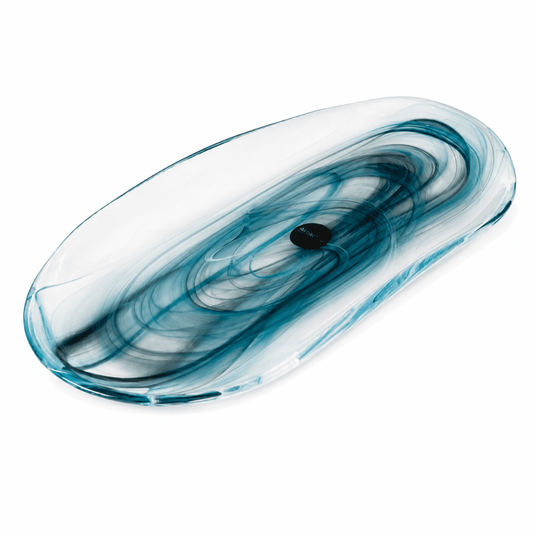 ArdaCam - Atlas Oval Platter - 35x19.5cm - Blue - Glass